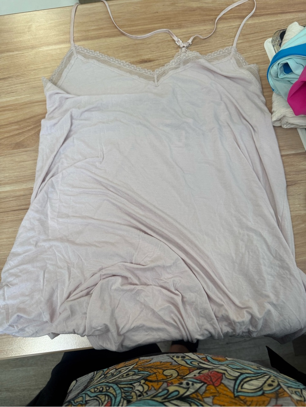Victoria's Secret Pale Pink Lace-Trim Chemise